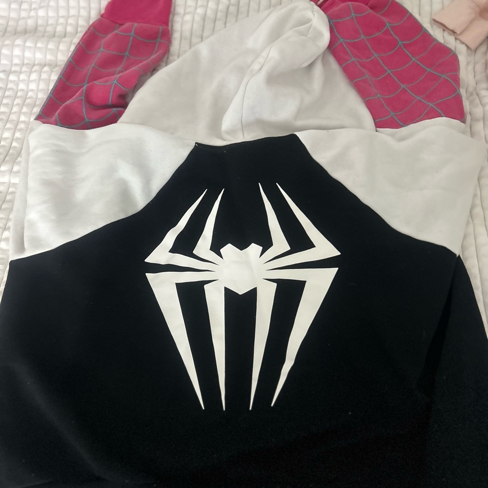 Hot Topic Spider Hoodie - Black, White, Pink